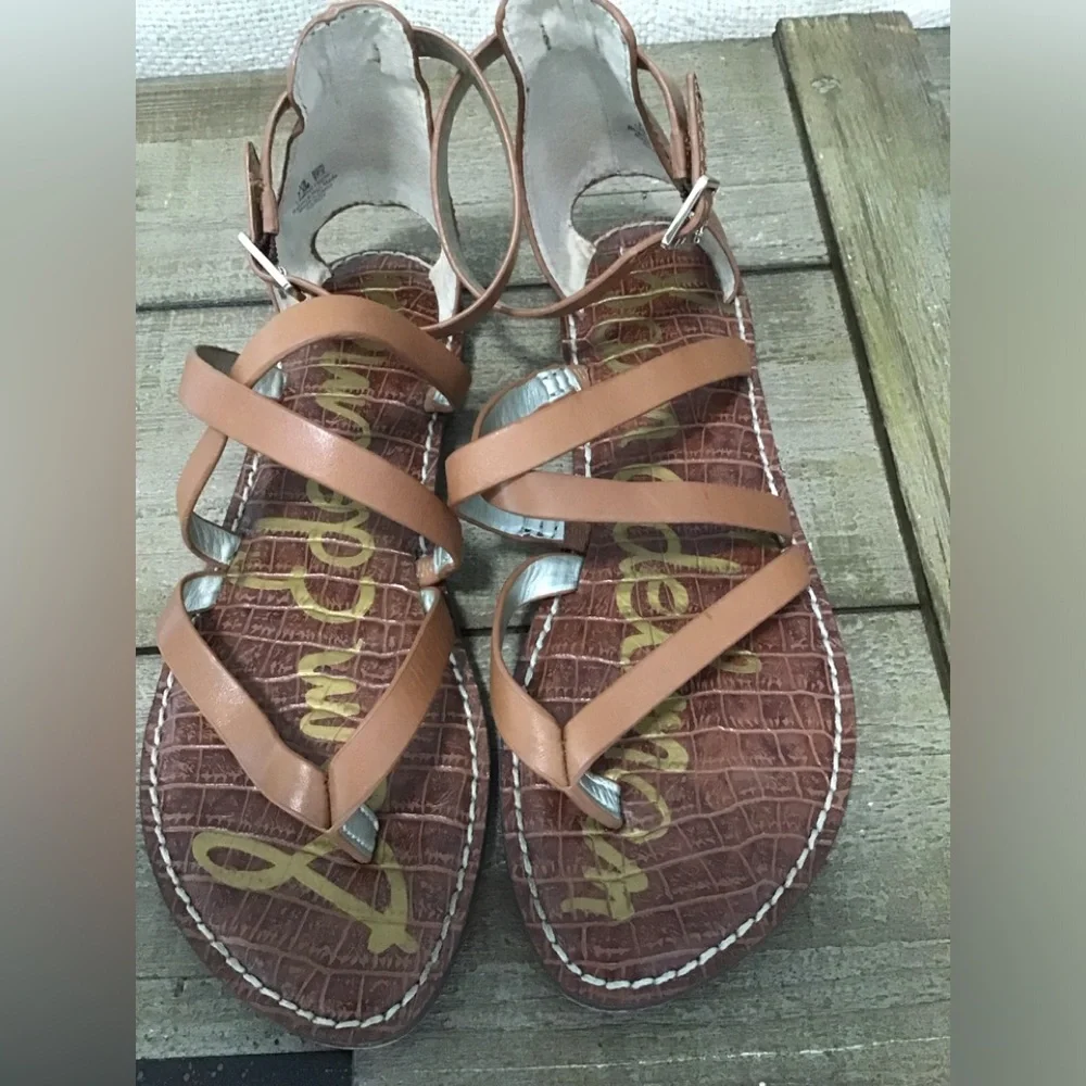 Sam Edelman Gilroy brown leather gladiator sandal.EUC
